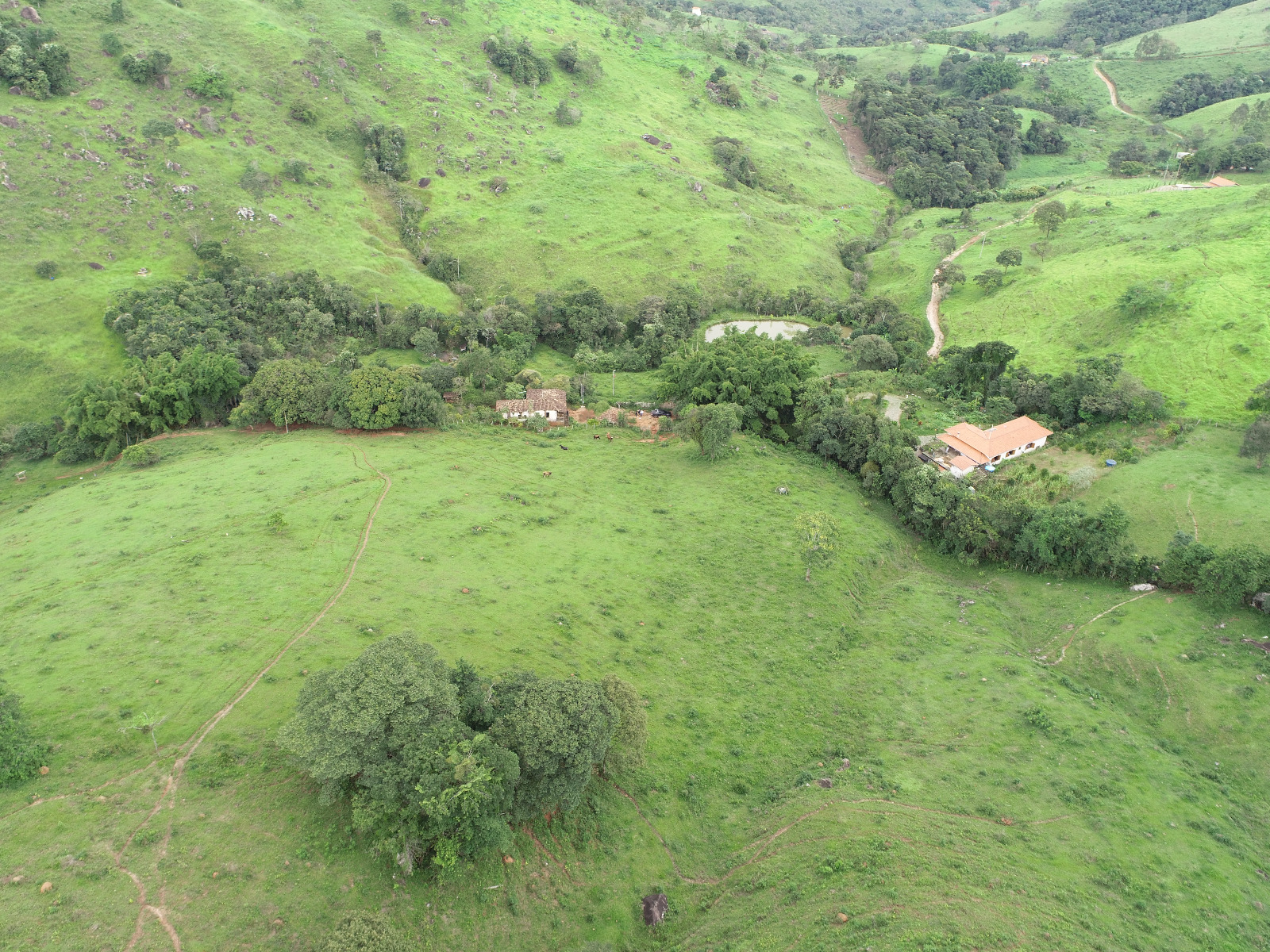 Vista aérea da Fazenda Limoeiro — Moeda, MG